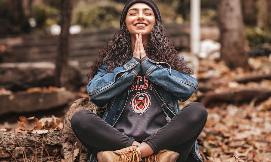 Personal Growth — Indian woman in peaceful yoga meditation